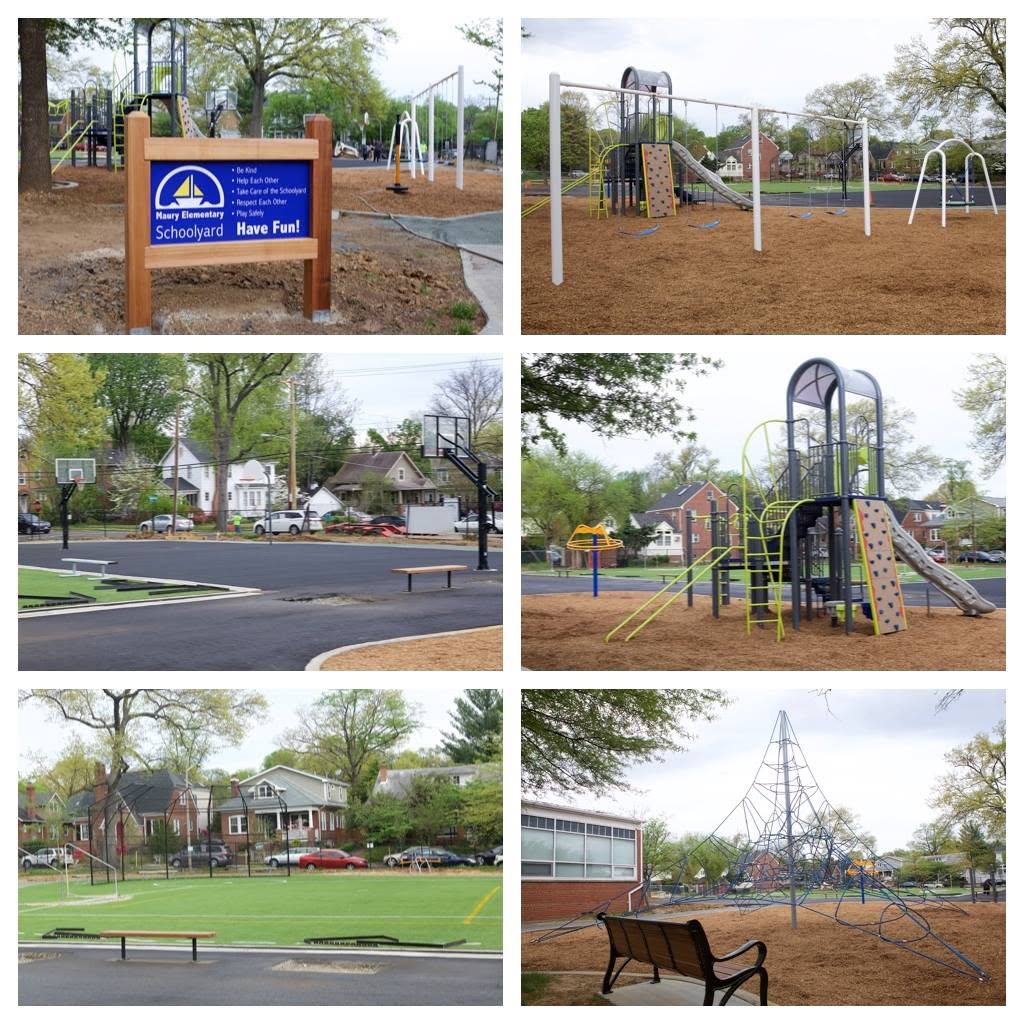 The completed Maury schoolyard