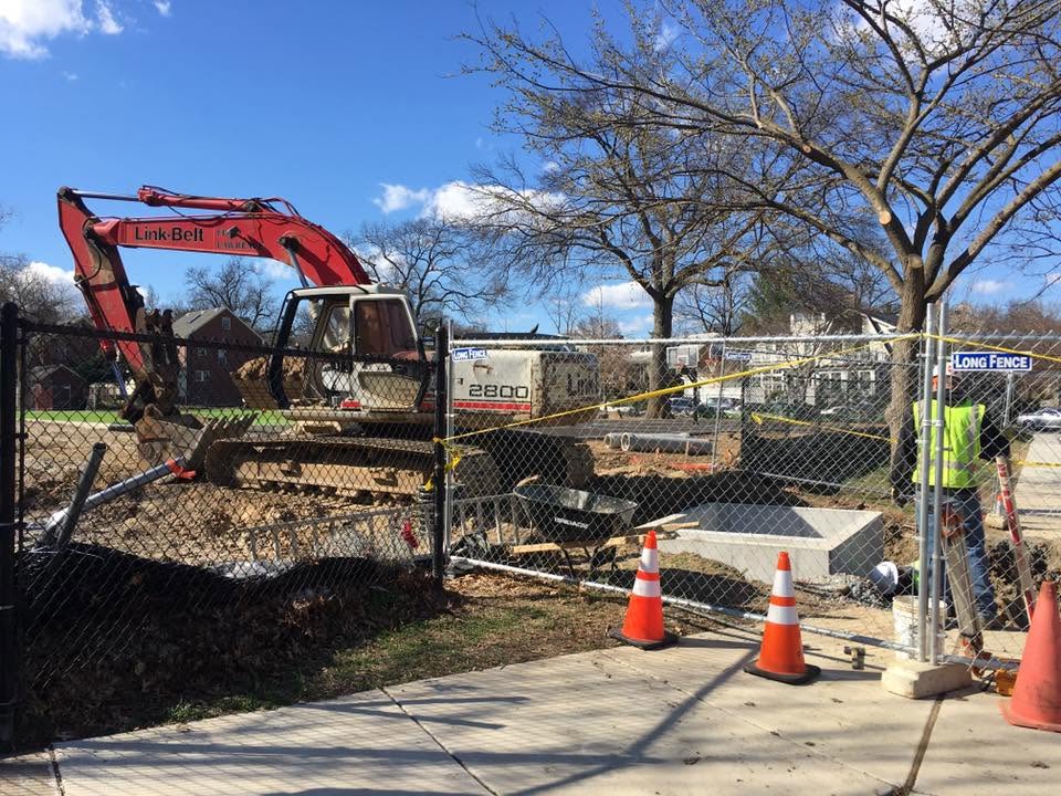 Maury schoolyard under construction, 2013